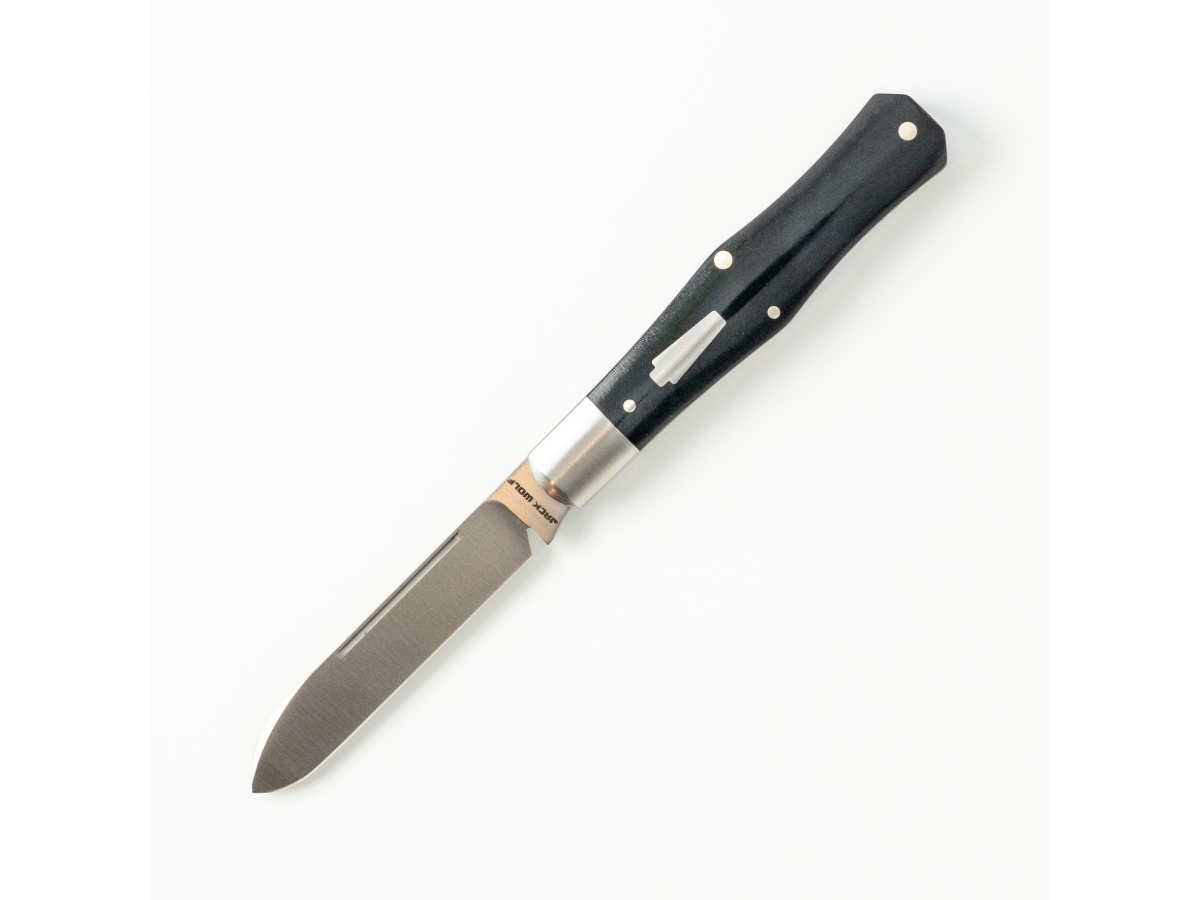 Jack Wolf Knives Gateway Coffin Smooth Black Bone - Gateway Series