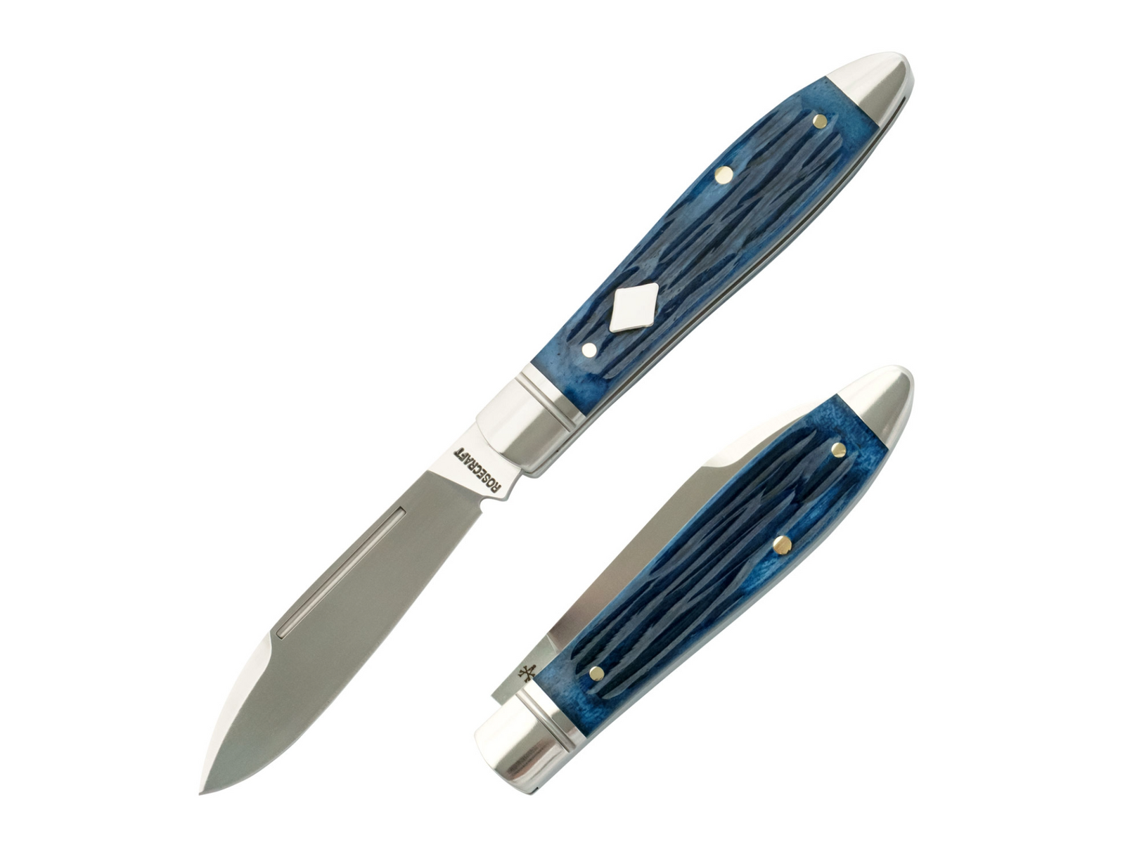 RoseCraft Blades Tanasi Lake Tear Drop Blue Jigged Bone (RCT017-BJB)