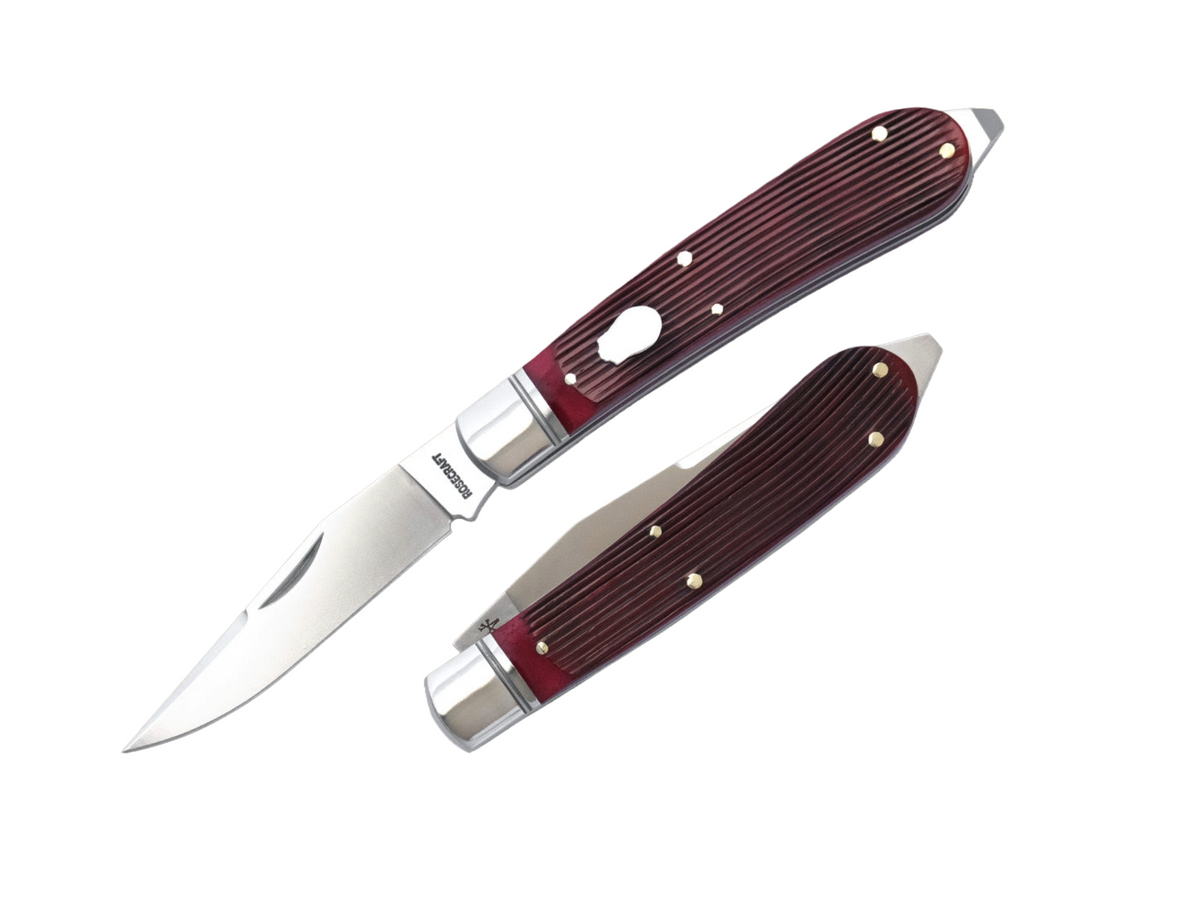 RoseCraft Blades Appalachian Jack Red Barnboard Jigged Bone (RCT003-RBJ)