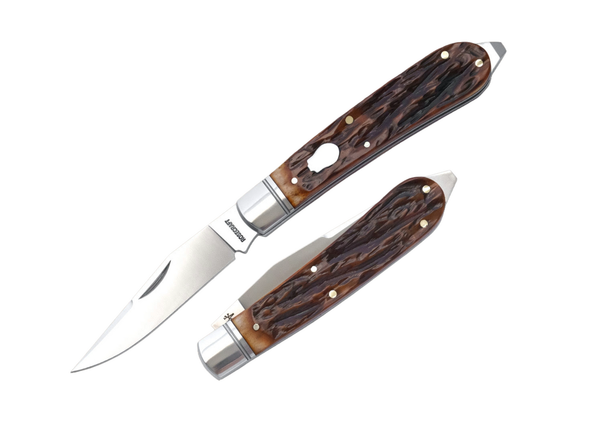 RoseCraft Blades Appalachian Jack Dapper Jigged Bone (RCT003-DJB)