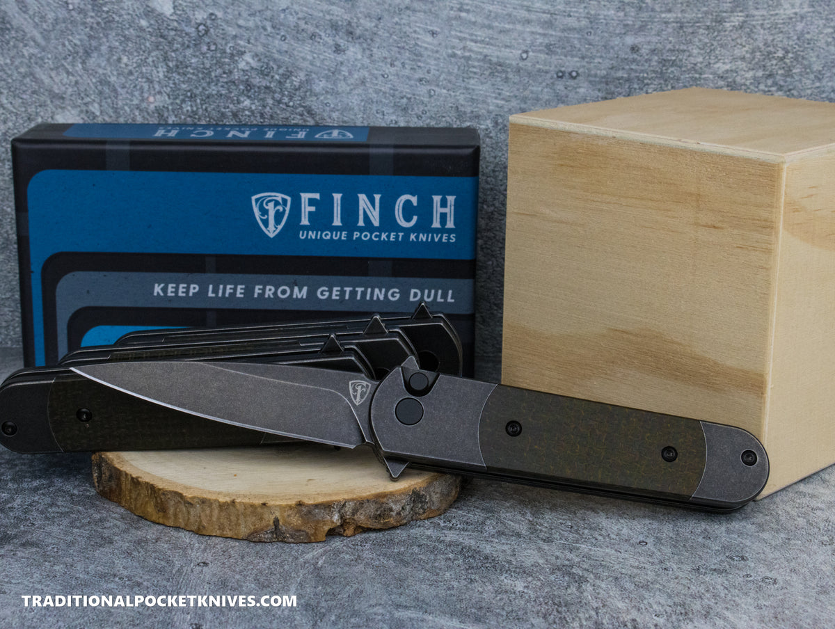Finch RoadRunner Button Lock Swamp Ranger Micarta