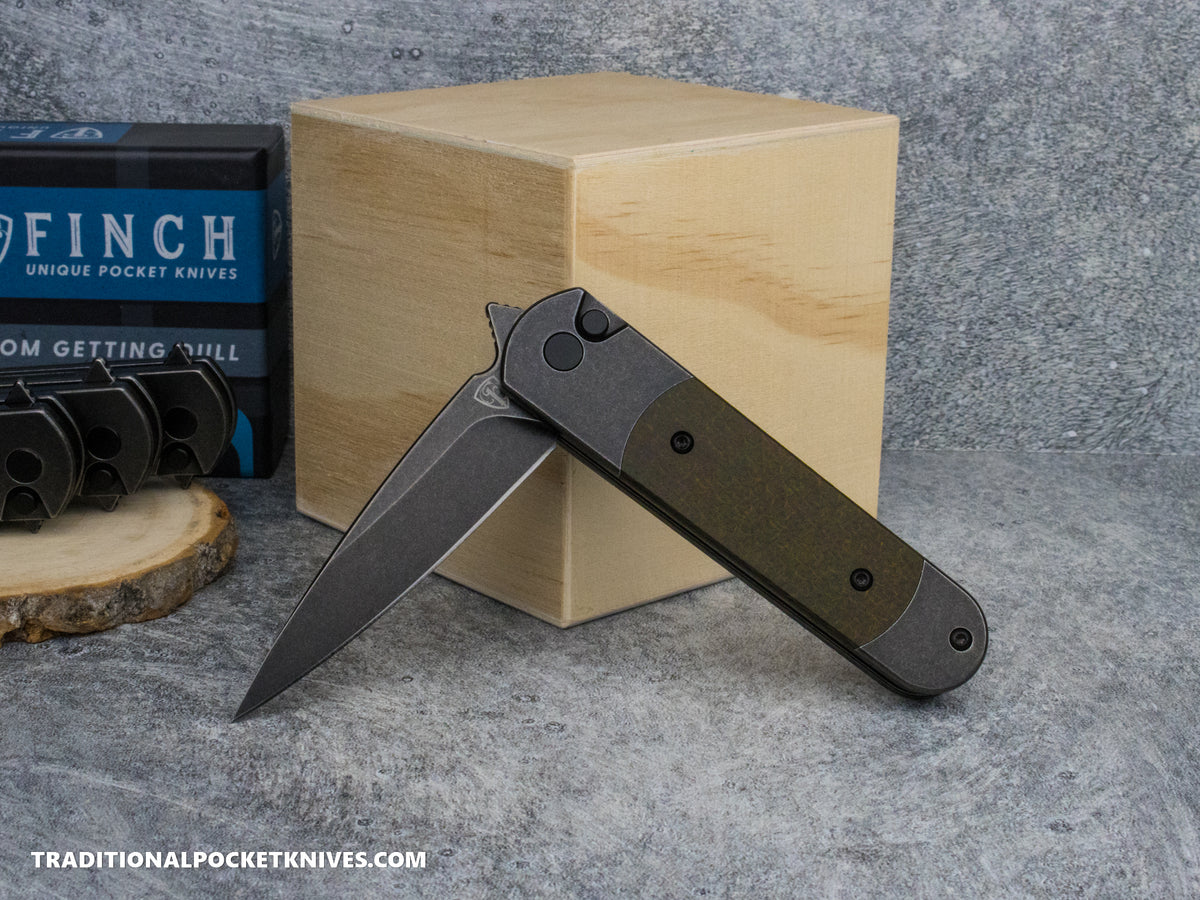 Finch RoadRunner Button Lock Swamp Ranger Micarta