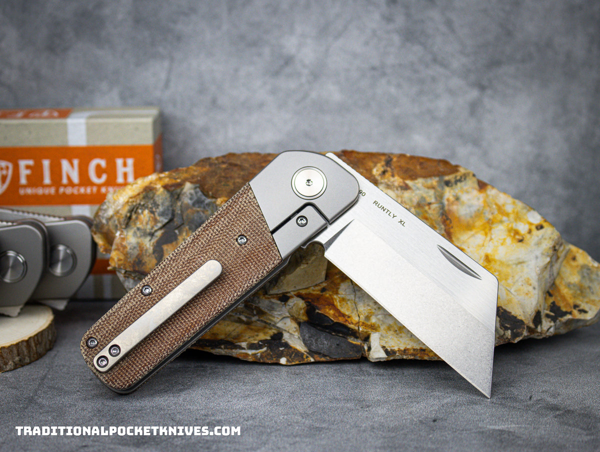 Finch Runtly XL Tobacco Natural Canvas Micarta