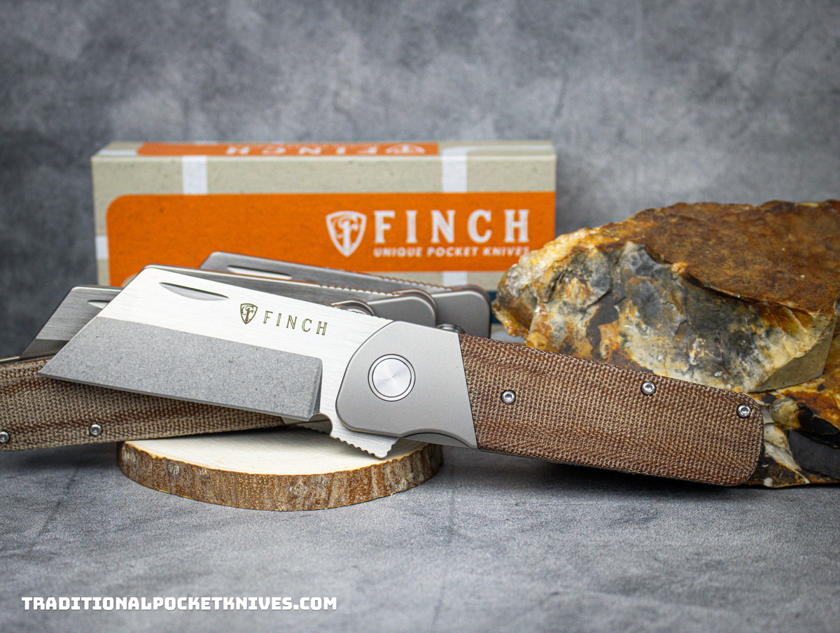 Finch Runtly XL Tobacco Natural Canvas Micarta