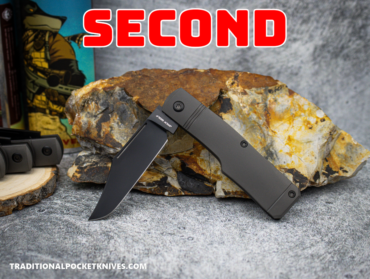 COSMETIC SECONDS: Jack Wolf Knives Sharpshooter Jack Titanium Reverse Tux