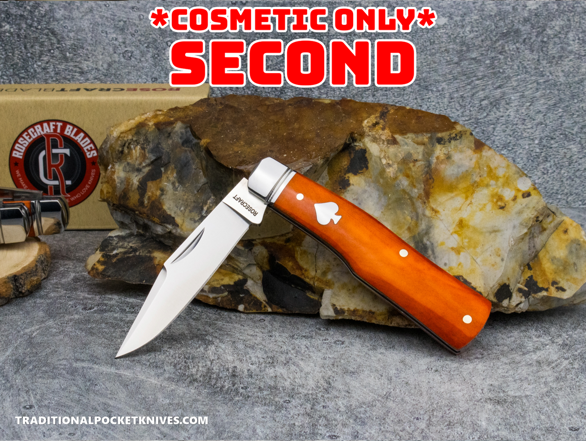 COSMETIC SECONDS: RoseCraft Blades (C. Risner Cutlery / TPK Exclusive) Savage Creek Gunstock Bourbon Bone (RCT014-BOU)