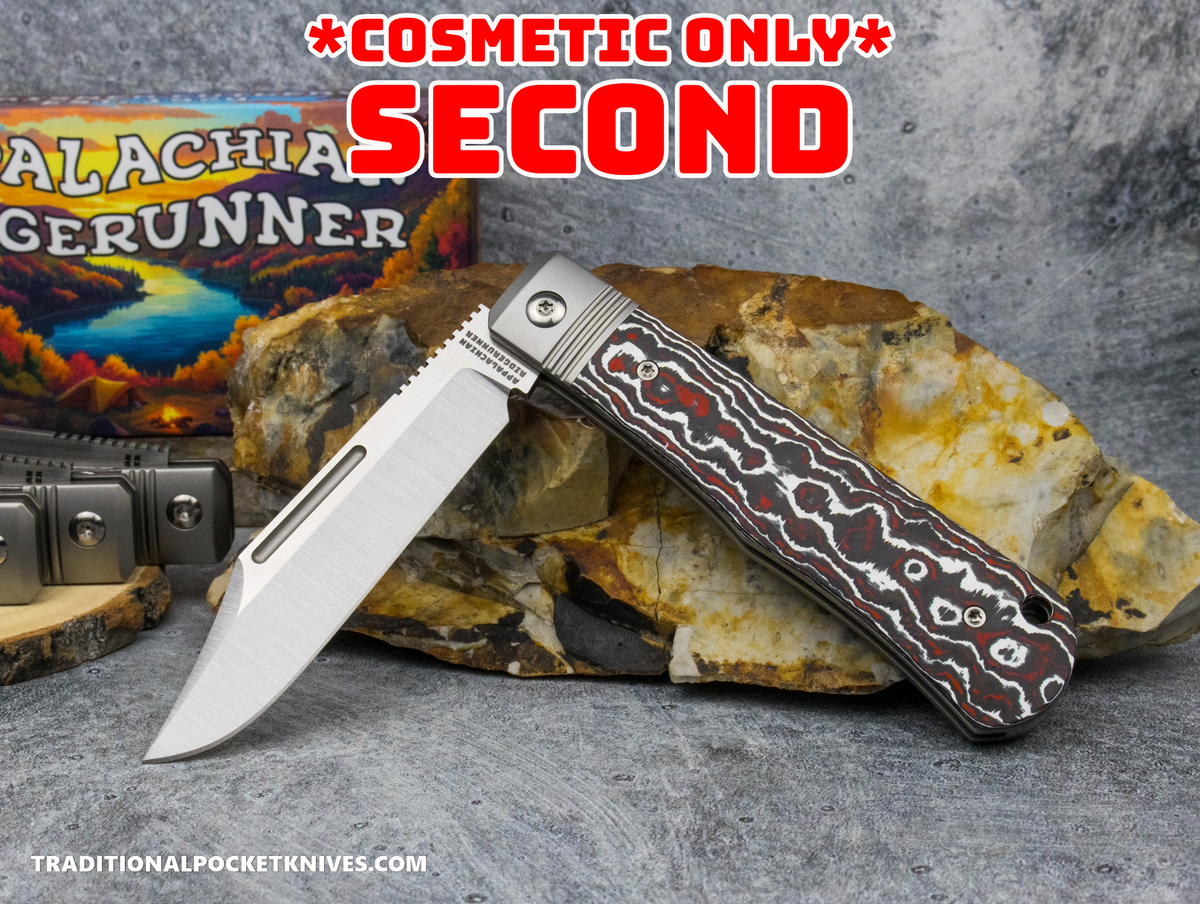 COSMETIC SECONDS: Appalachian Ridgerunner: Fat Carbon Snow Fire - Clip Point S90V