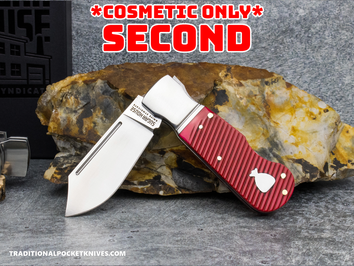 COSMETIC SECONDS: Finch Pretty Boy Bloodline Red Sawcut Bone - Sugar House Knife Syndicate Series