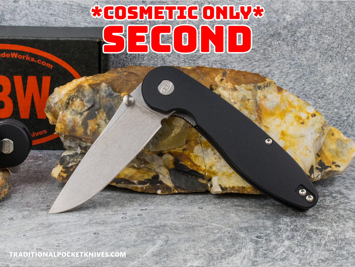 COSMETIC SECONDS: American Blade Works: Model 1 V7 Liner Lock - Black Aluminum 3D Milled Magnacut