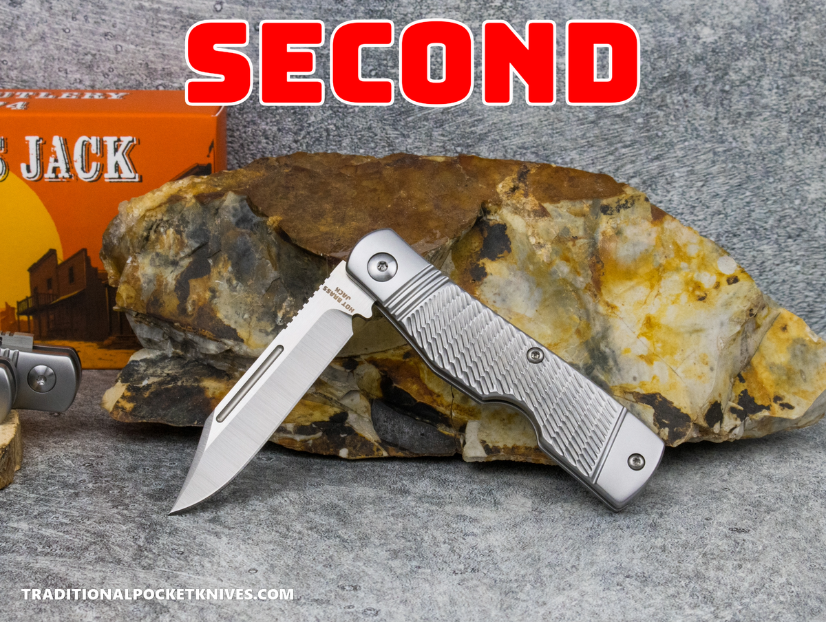 COSMETIC SECONDS: Hot Brass Jack: Jigged Stainless Steel - Clip Point 154CM
