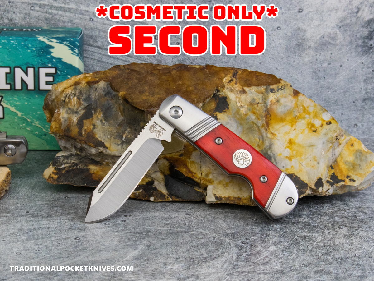 COSMETIC SECONDS: Coastline Jack: Indian Head Red Smooth Bone - Modified Spey Blade 154CM