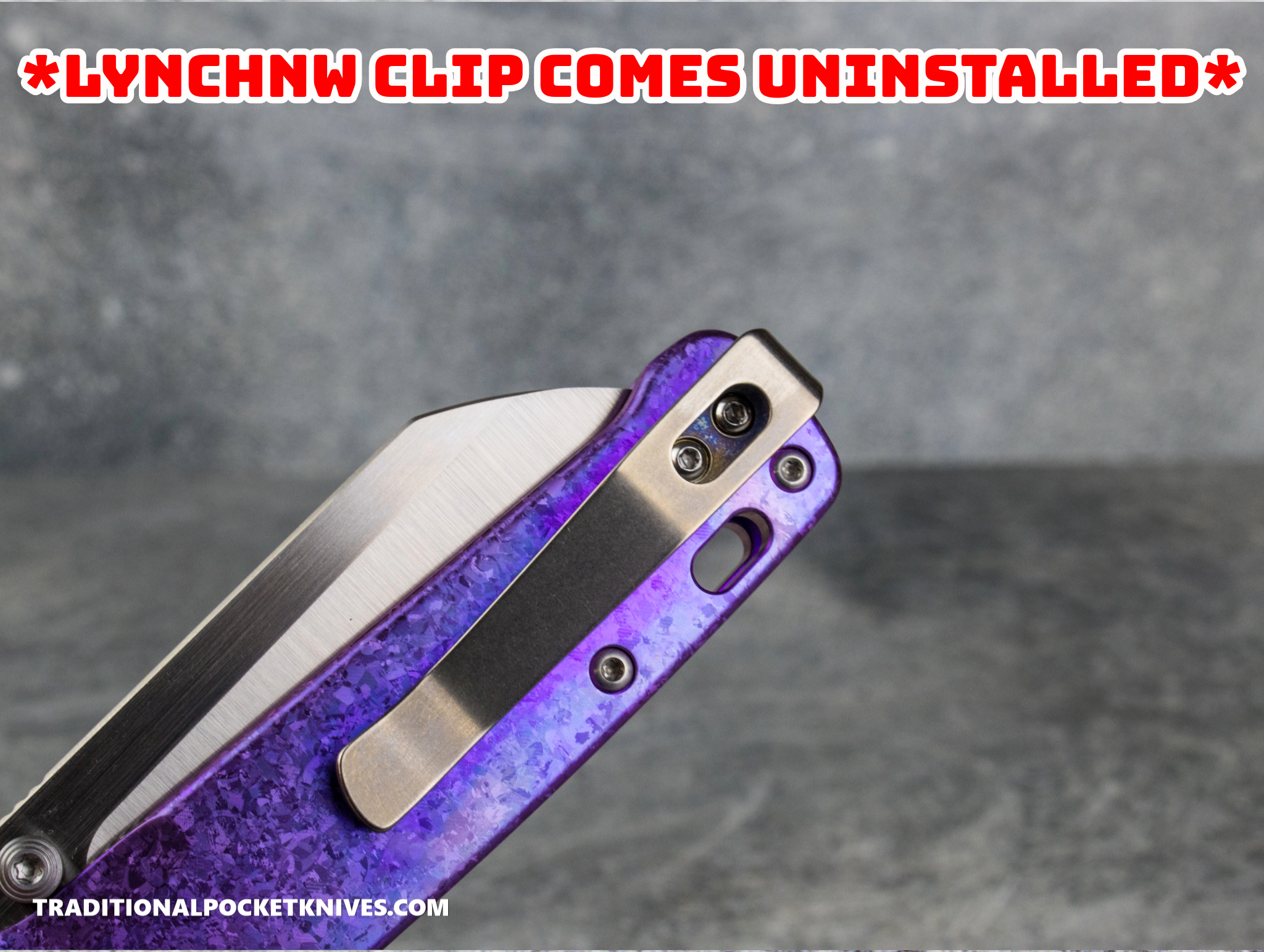 QSP Exclusive Penguin Glyde Lock Knife Purple Crystalized Titanium