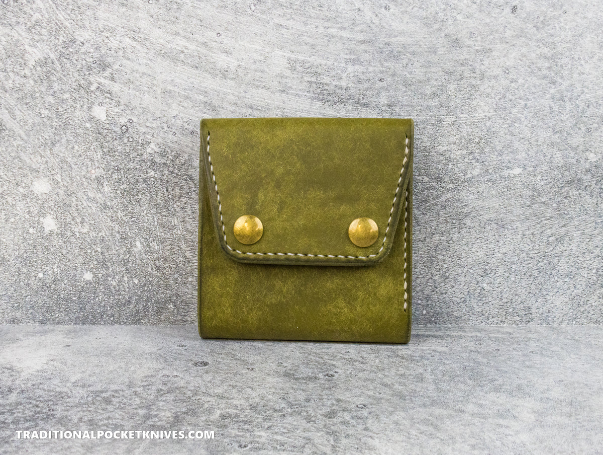 Sage Grouse Leather Cutler&#39;s Wallet &quot;Olive Pueblo/Whiskey Buttero&quot;