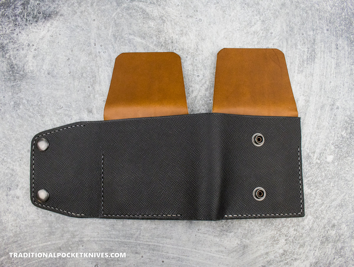 Sage Grouse Leather Cutler&#39;s Wallet &quot;Black Hatch Buttero/Whiskey Buttero&quot;