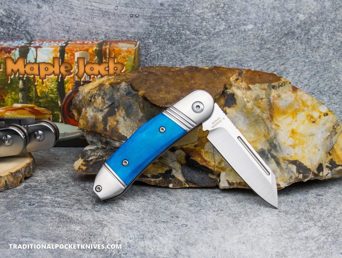 Sugar Maple Jack: Smooth Blue Bone - Modified Sheepsfoot 154CM