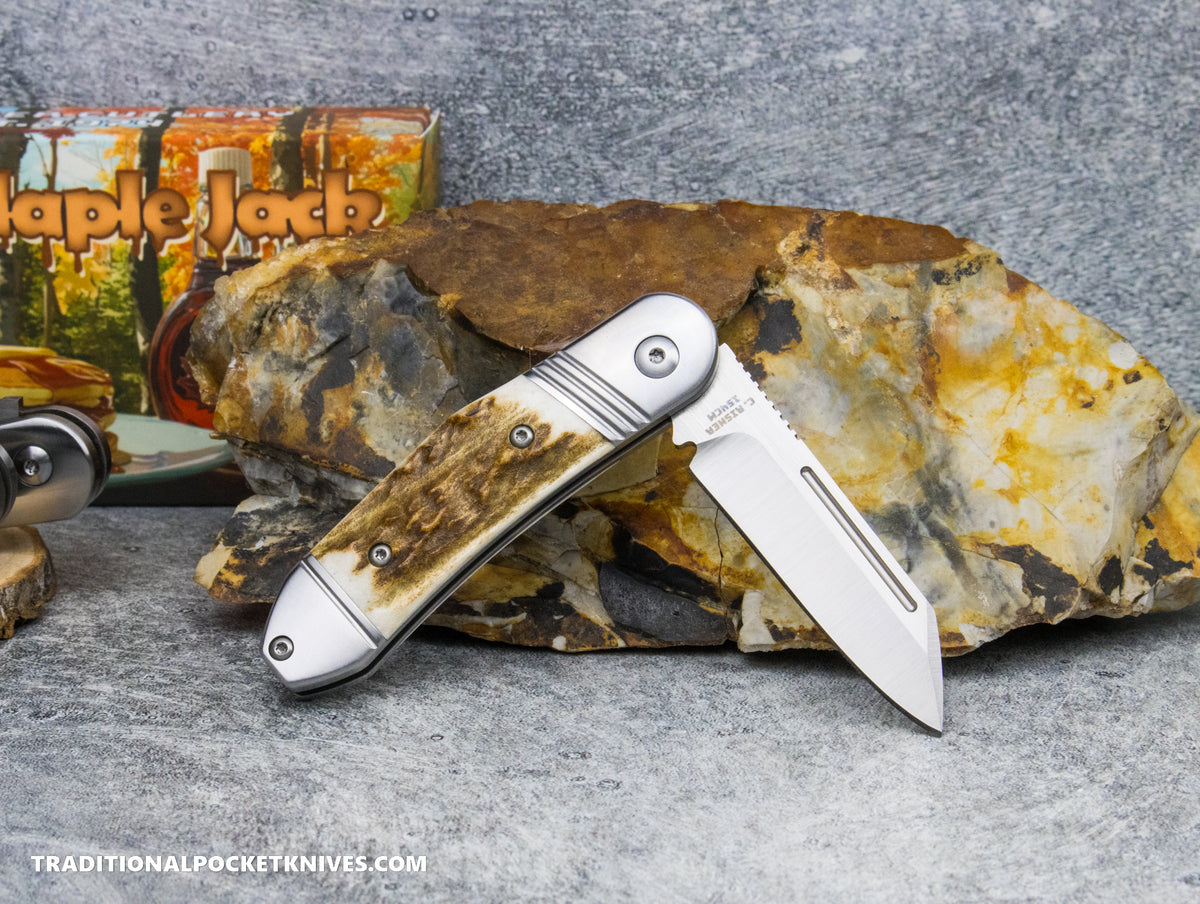 Sugar Maple Jack: Stag - Modified Sheepsfoot 154CM