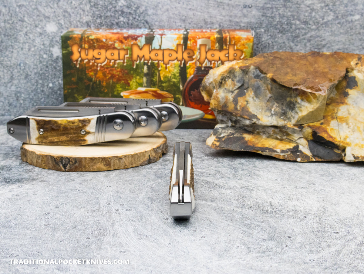 Sugar Maple Jack: Stag - Modified Sheepsfoot 154CM
