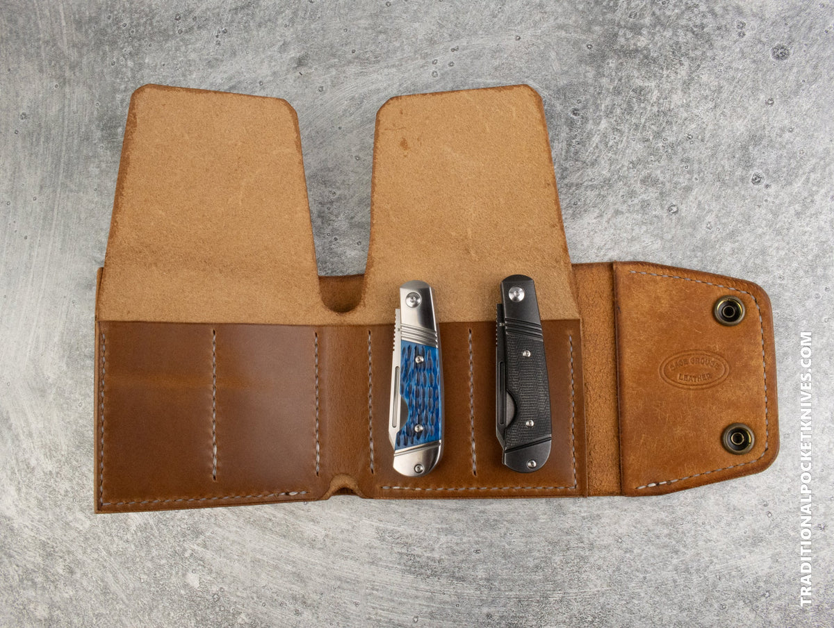 Sage Grouse Leather Cutler's Wallet "Cognac Pueblo / Whiskey Buttero"