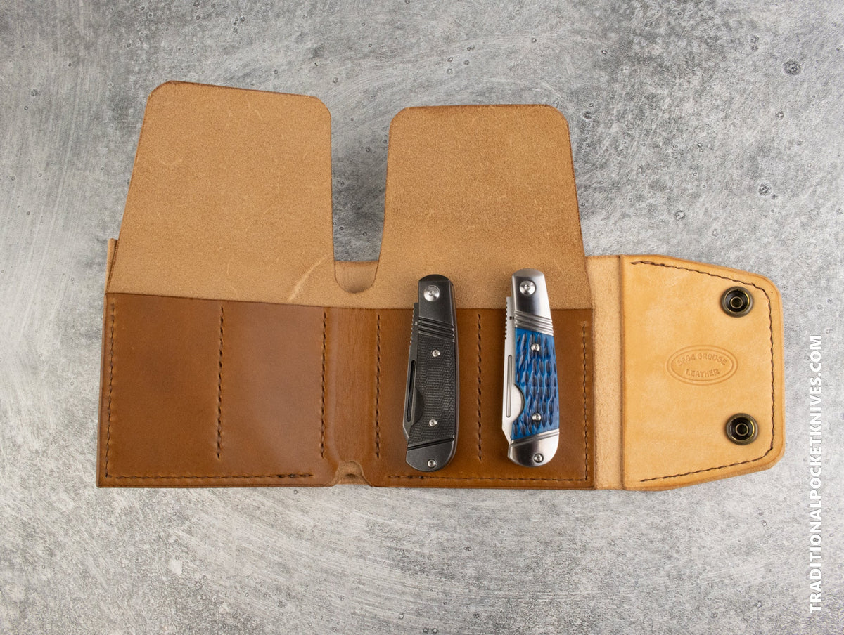 Sage Grouse Leather Cutler's Wallet "Natural Pueblo / Whiskey Buttero"