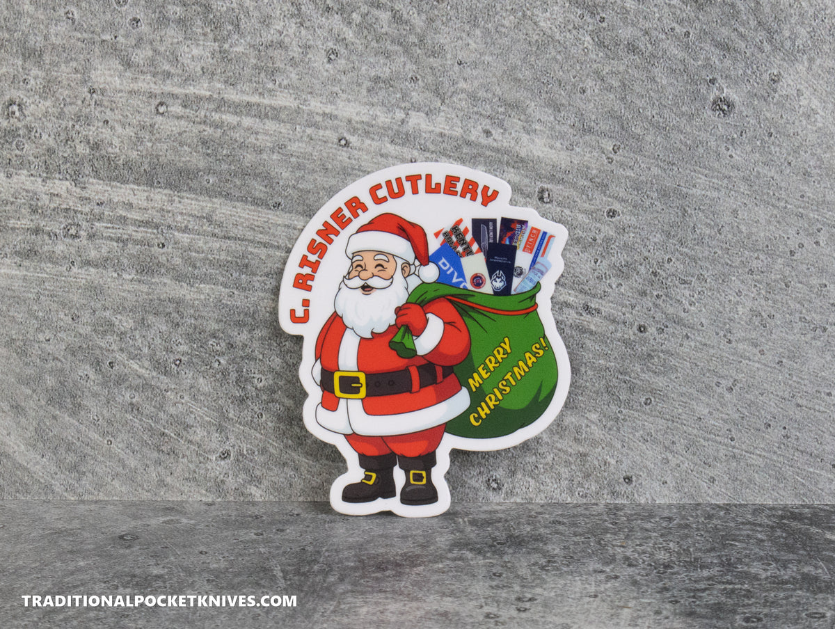 C. Risner Cutlery "Merry Christmas" Sticker