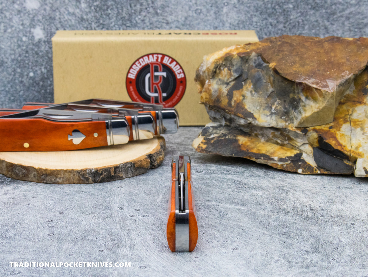 RoseCraft Blades (C. Risner Cutlery / TPK Exclusive) Savage Creek Gunstock Bourbon Bone (RCT014-BOU)