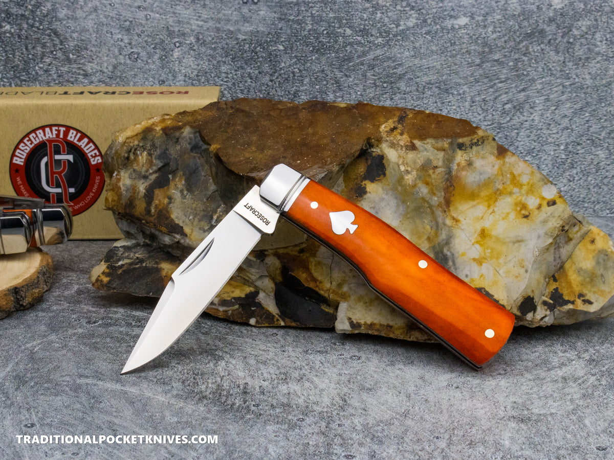 RoseCraft Blades (C. Risner Cutlery / TPK Exclusive) Savage Creek Gunstock Bourbon Bone (RCT014-BOU)