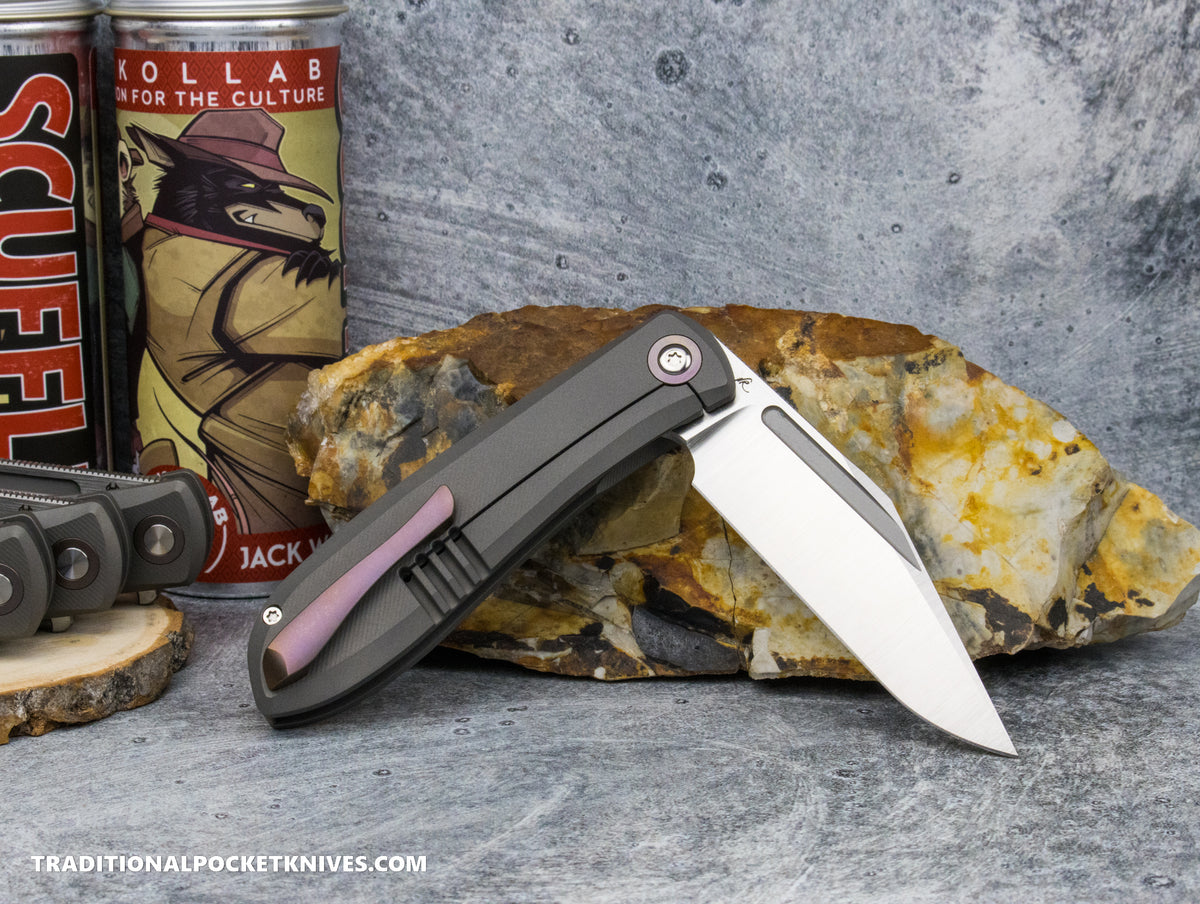 Jack Wolf Knives Scuffle Titanium Micro Milled - J.W. Kollab Series