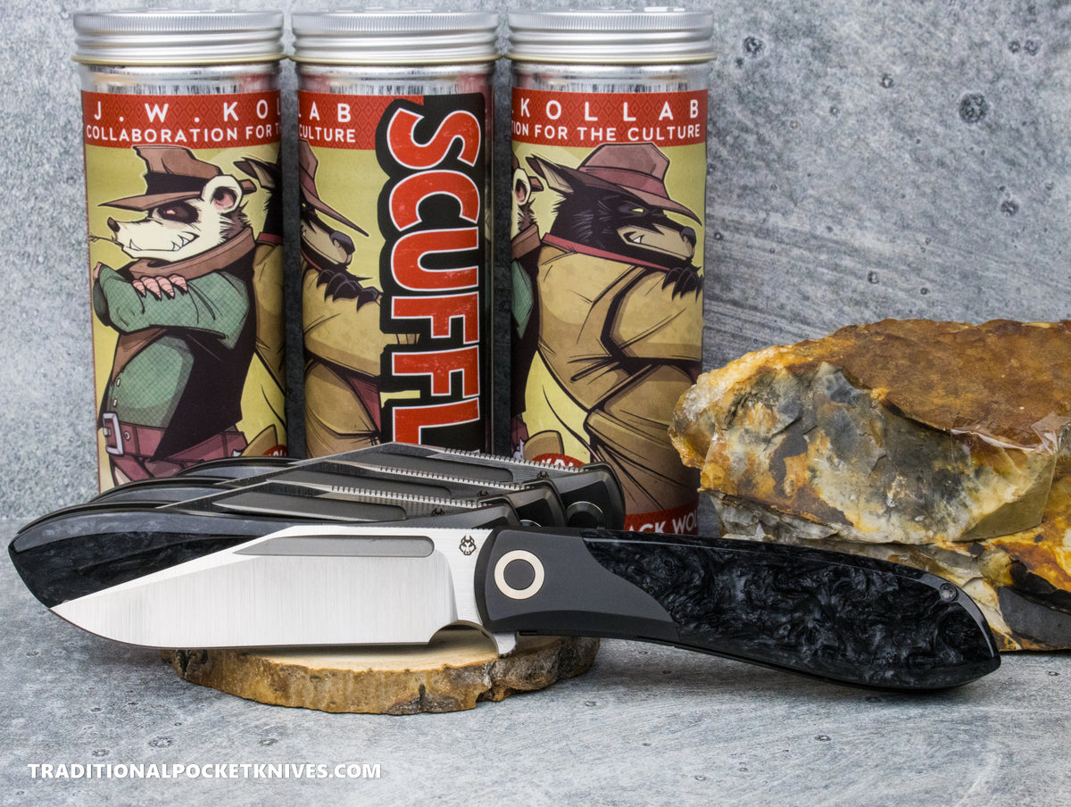 Jack Wolf Knives Scuffle Kirinite Black Ice - J.W. Kollab Series
