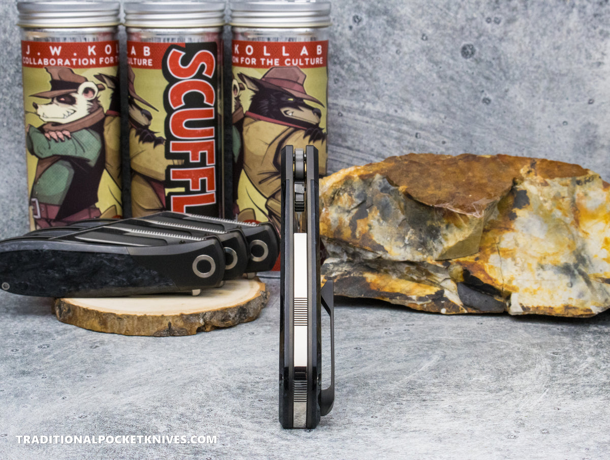 Jack Wolf Knives Scuffle Kirinite Black Ice - J.W. Kollab Series