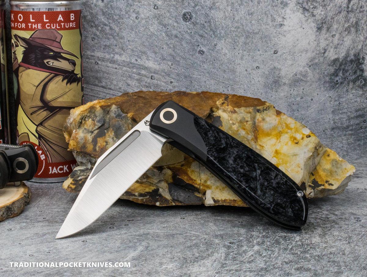 Jack Wolf Knives Scuffle Kirinite Black Ice - J.W. Kollab Series