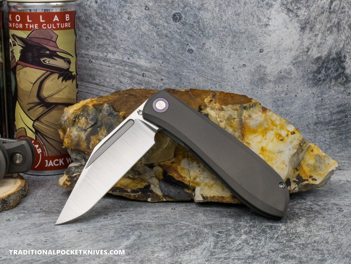 Jack Wolf Knives Scuffle Titanium Micro Milled - J.W. Kollab Series