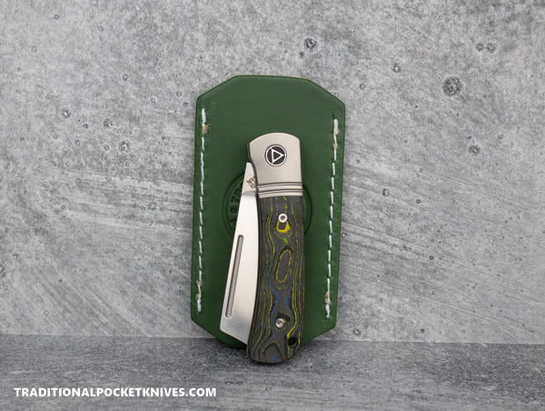 C. Risner Cutlery Logo Leather Knife Slip Small - Forest Green - C ...