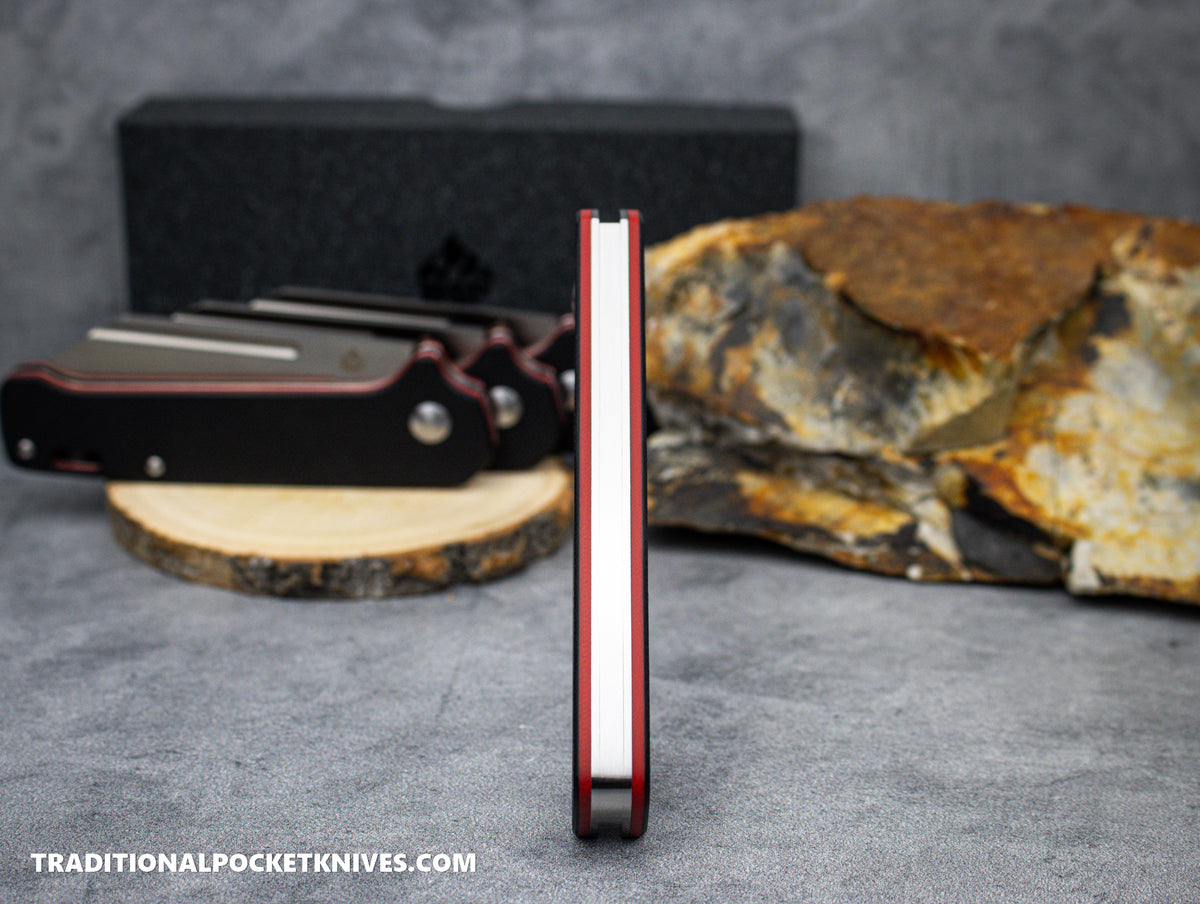 QSP Penguin Slip Joint Knife QS130SJ-B Black/Red G10 14C28N Steel
