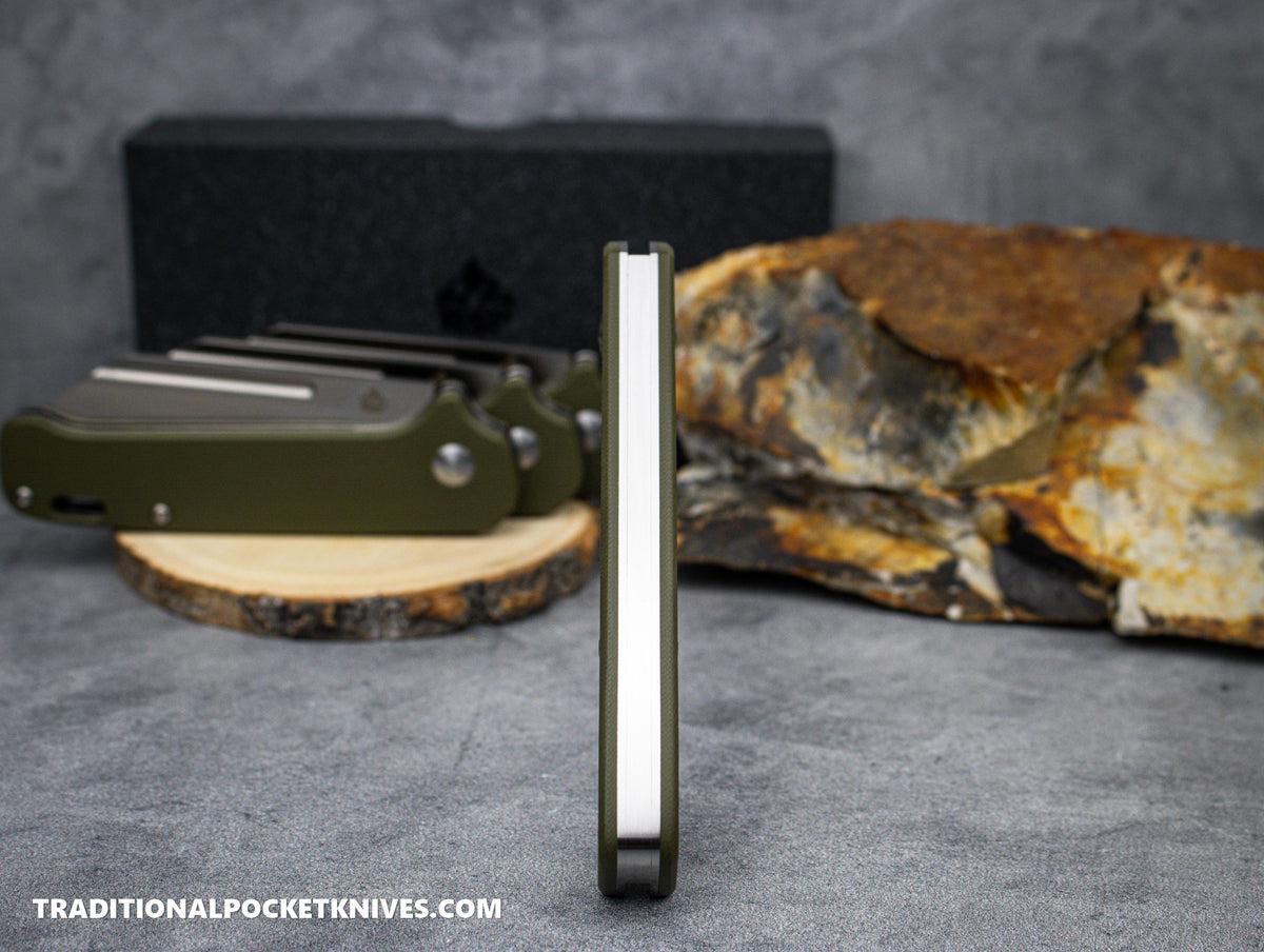 QSP Penguin Slip Joint Knife QS130SJ-D Green G10 14C28N Steel