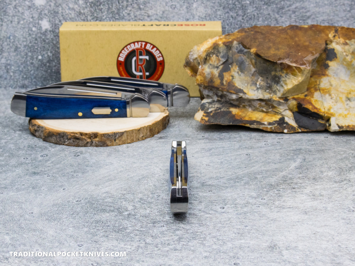 RoseCraft Blades Snake Creek Copperhead Vintage Blue Bone (RCT035-VBB)
