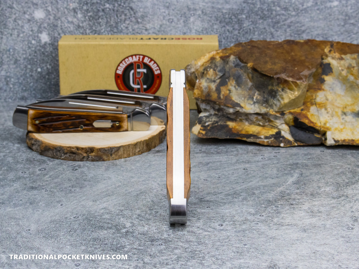 RoseCraft Blades Snake Creek Copperhead Dapper Jigged Bone (RCT035-DJB)