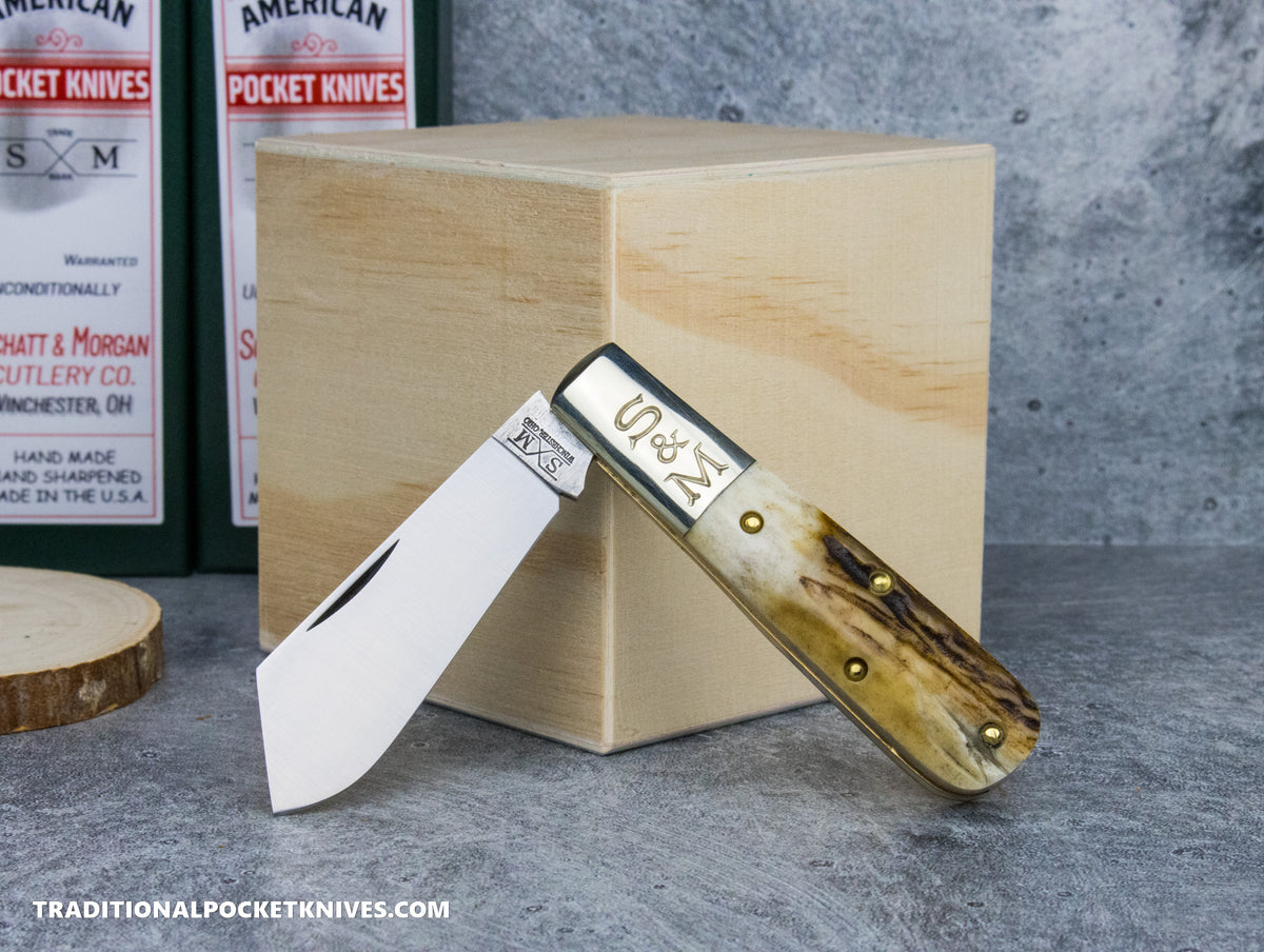 Cooper Cutlery Schatt&amp;Morgan Cutlery #69 Cotton Barlow Stag #2 (CB-S)