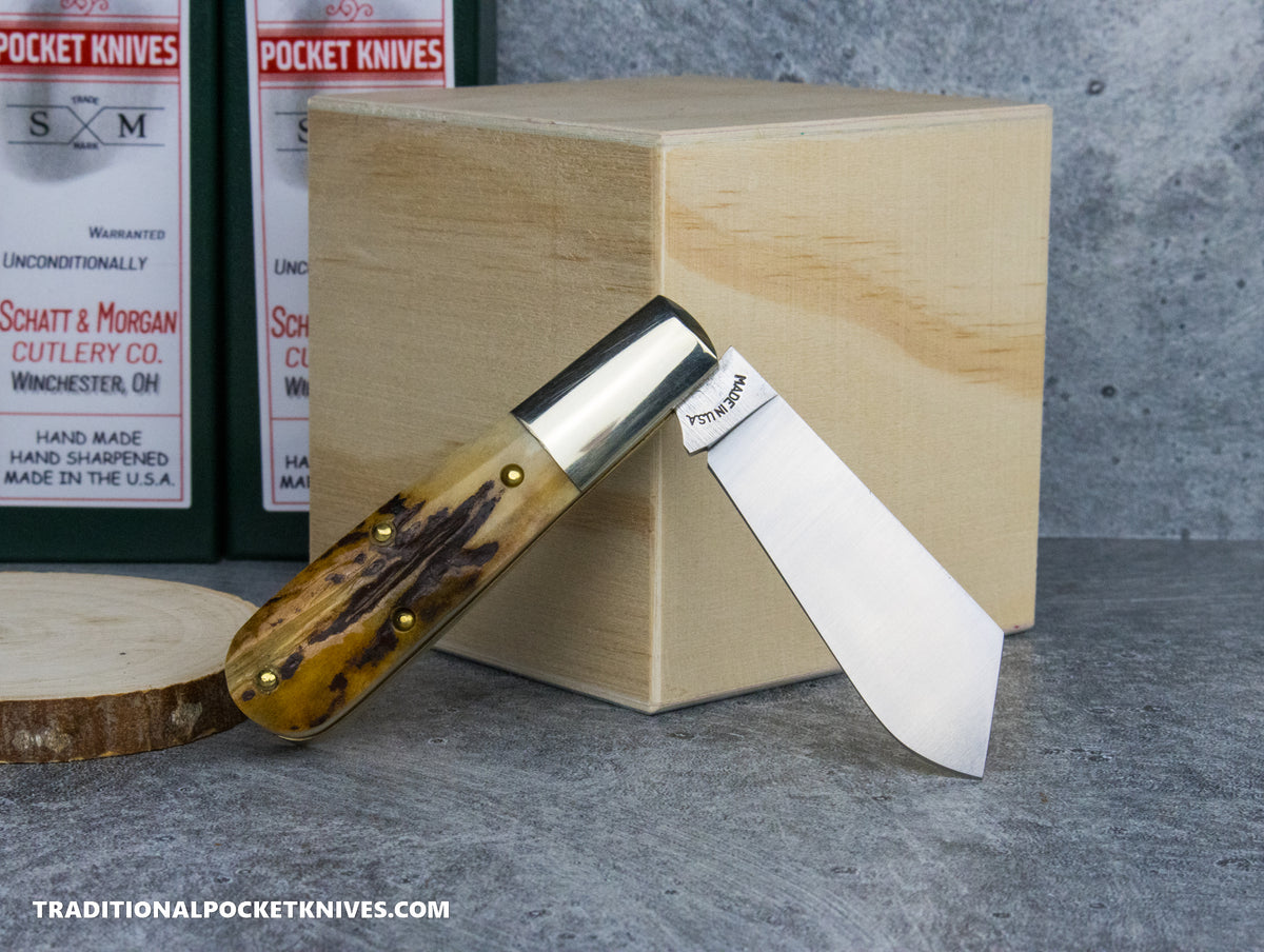 Cooper Cutlery Schatt&amp;Morgan Cutlery #69 Cotton Barlow Stag #2 (CB-S)