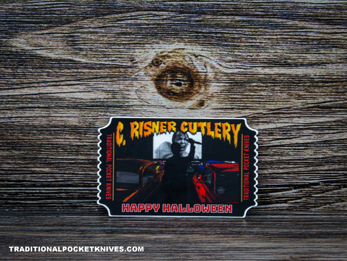C. Risner Cutlery &quot;Happy Halloween Drive In&quot; Sticker