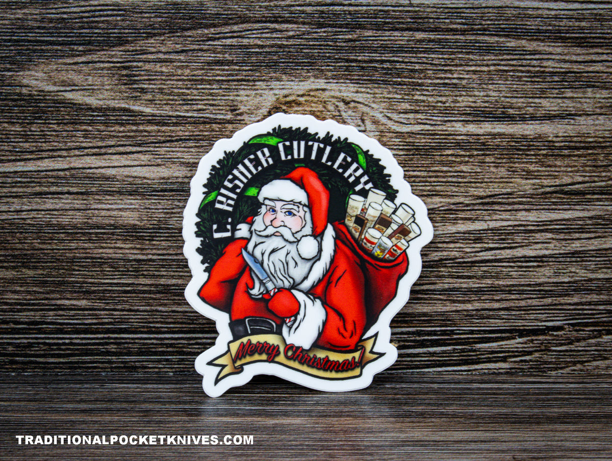 C. Risner Cutlery &quot;Merry Christmas&quot; Sticker
