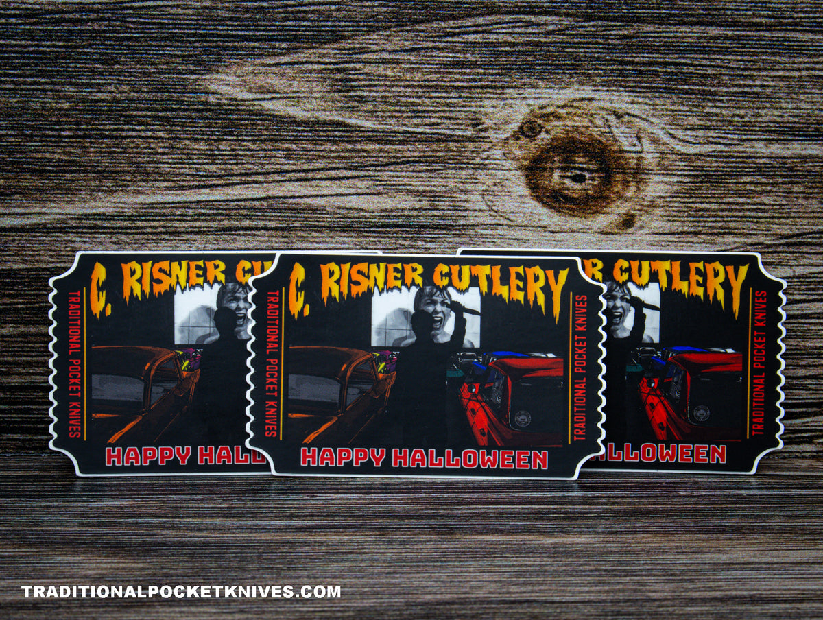 C. Risner Cutlery &quot;Happy Halloween Drive In&quot; Sticker