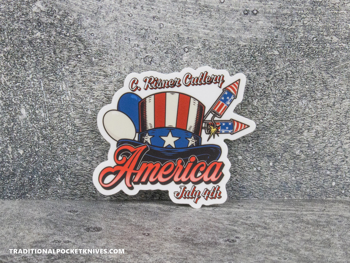 C. Risner Cutlery &quot;July 4th&quot; Sticker