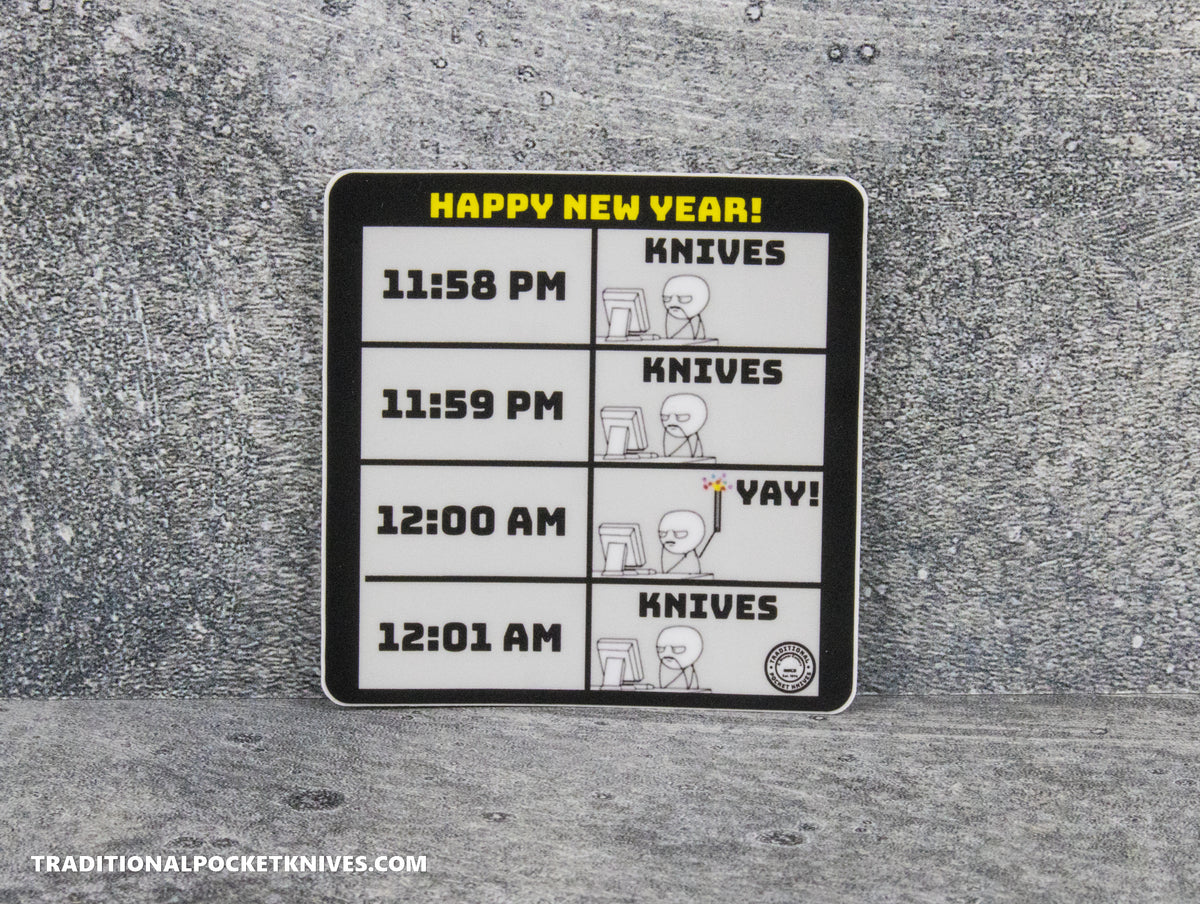C. Risner Cutlery &quot;Happy New Year&quot; Sticker