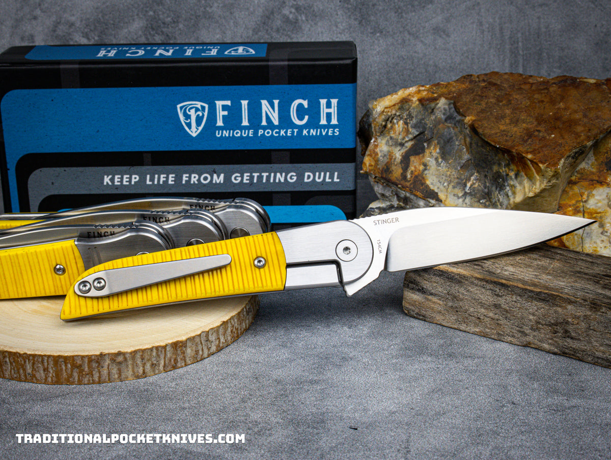 Finch Stinger Yellow Jacket Sawcut/Ribbed Bone