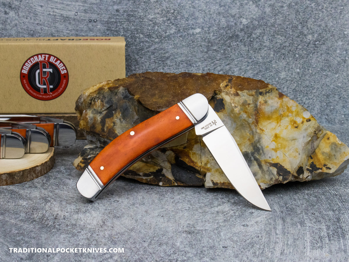 COSMETIC SECONDS: RCB (C. Risner Cutlery / TPK Exclusive) Stinking Creek Sowbelly Bourbon Bone (RCT023-BOU)