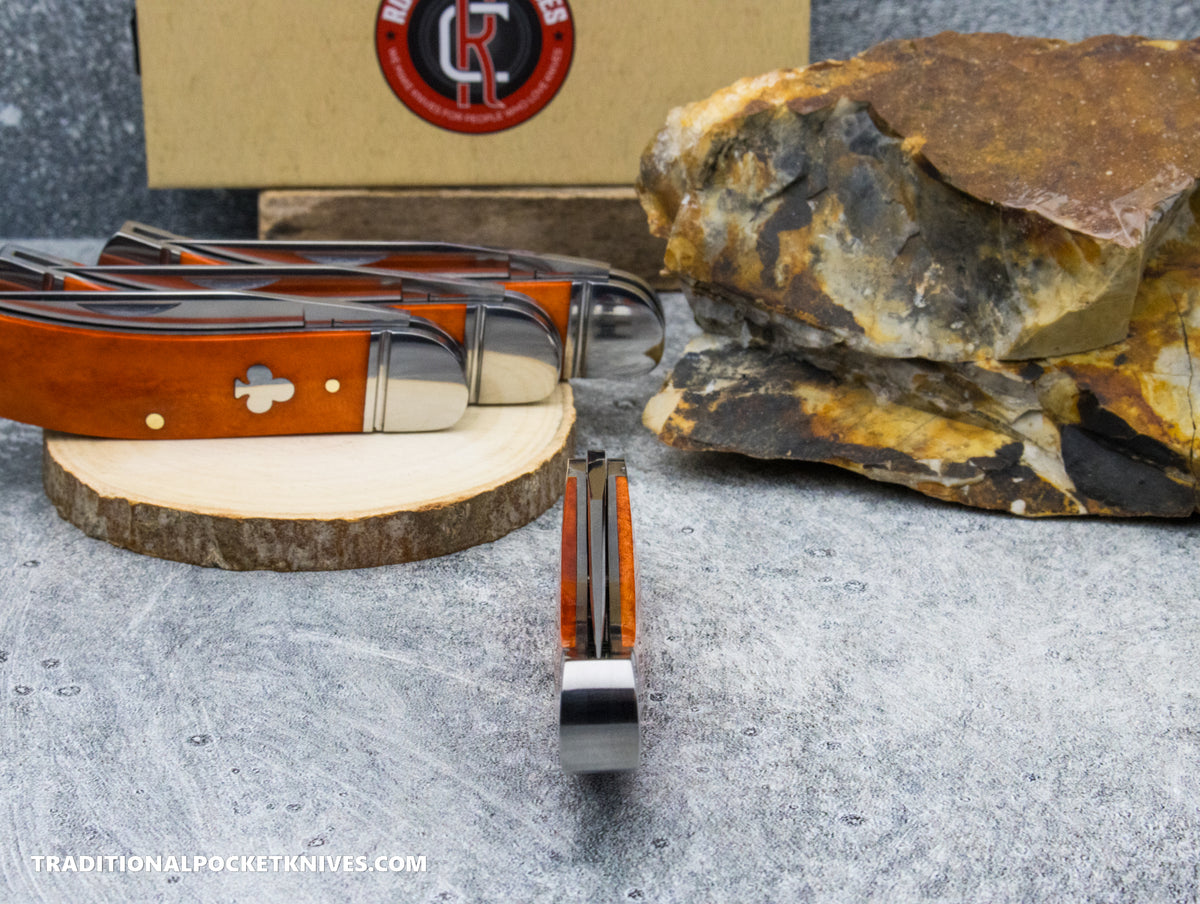 COSMETIC SECONDS: RCB (C. Risner Cutlery / TPK Exclusive) Stinking Creek Sowbelly Bourbon Bone (RCT023-BOU)