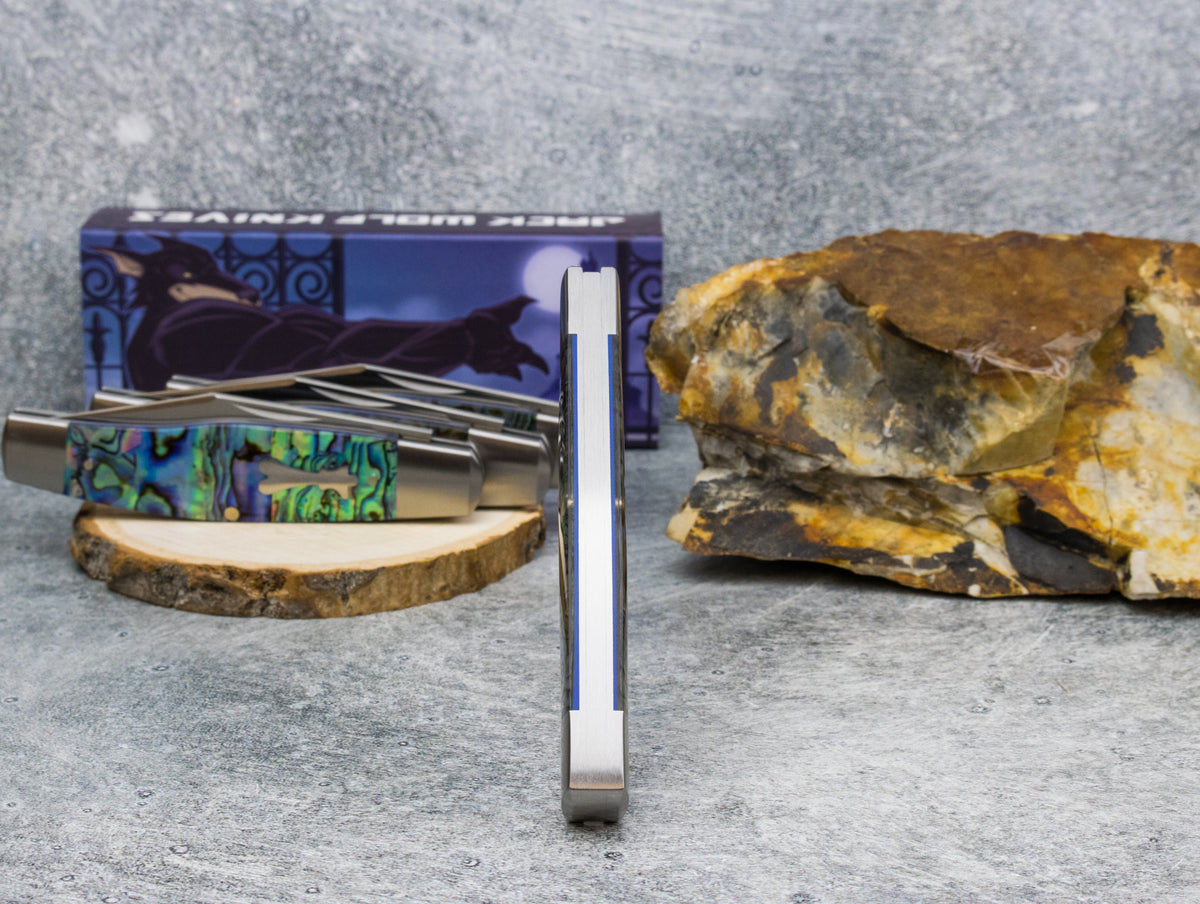 Jack Wolf Knives Gateway Stockman Abalone - Gateway Series
