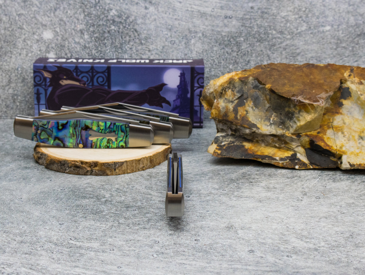Jack Wolf Knives Gateway Stockman Abalone - Gateway Series