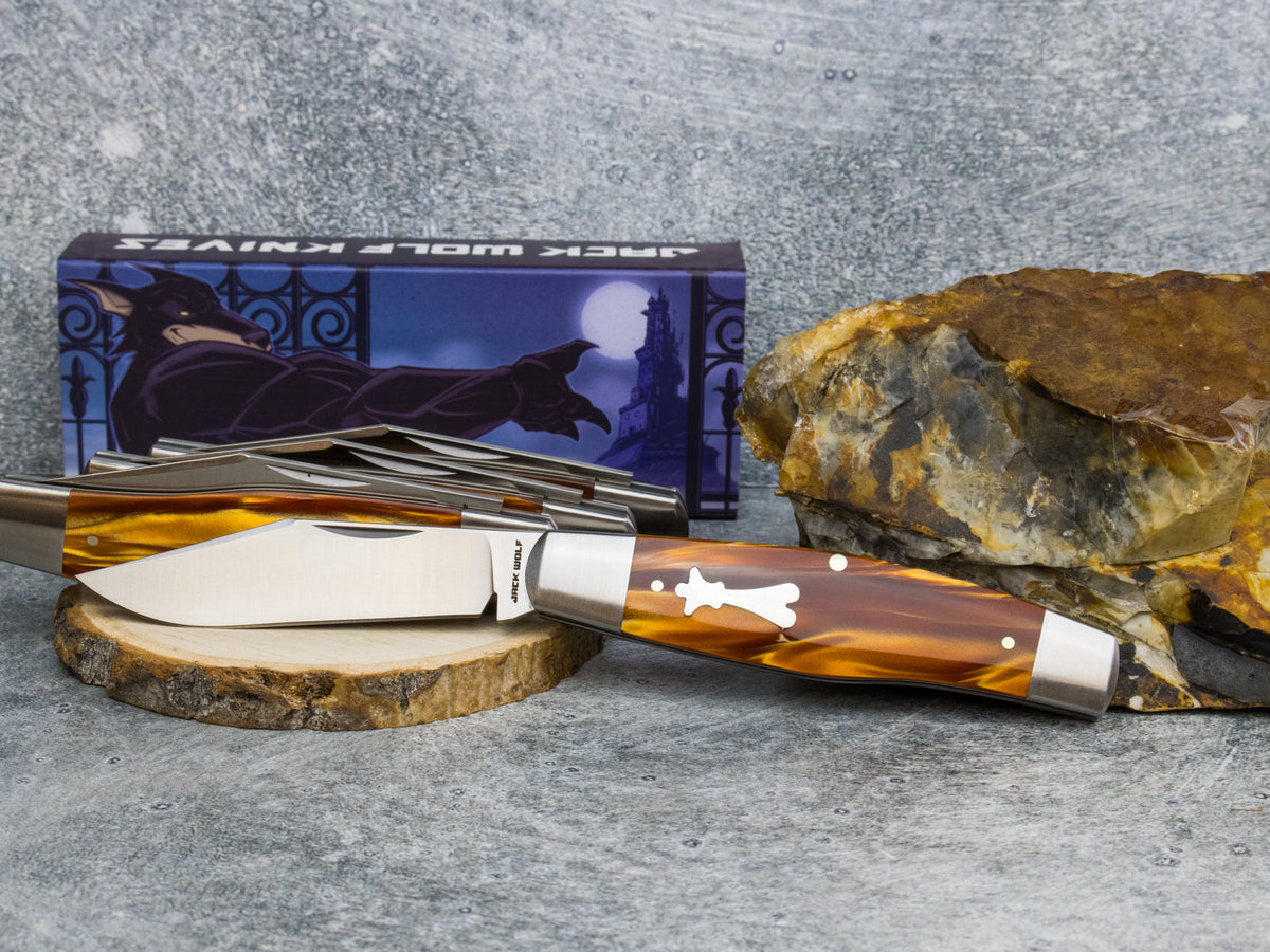 Jack Wolf Knives Gateway Stockman Kirinite Root Beer - Gateway Series