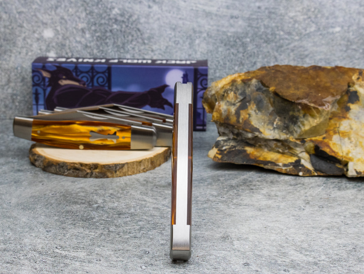 Jack Wolf Knives Gateway Stockman Kirinite Root Beer - Gateway Series